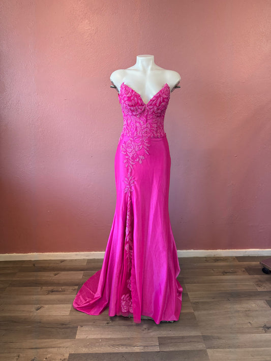 Pink evening gown