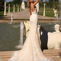 white lace wedding dress 