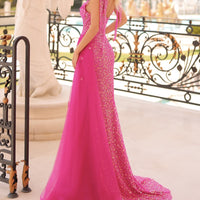 Pink evening gown