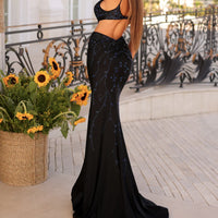 black evening gown