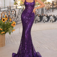 purple sequin dress