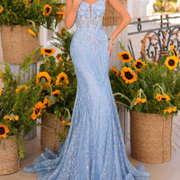 blue lace dress 