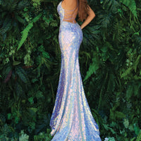 sparkling blue evening gown 