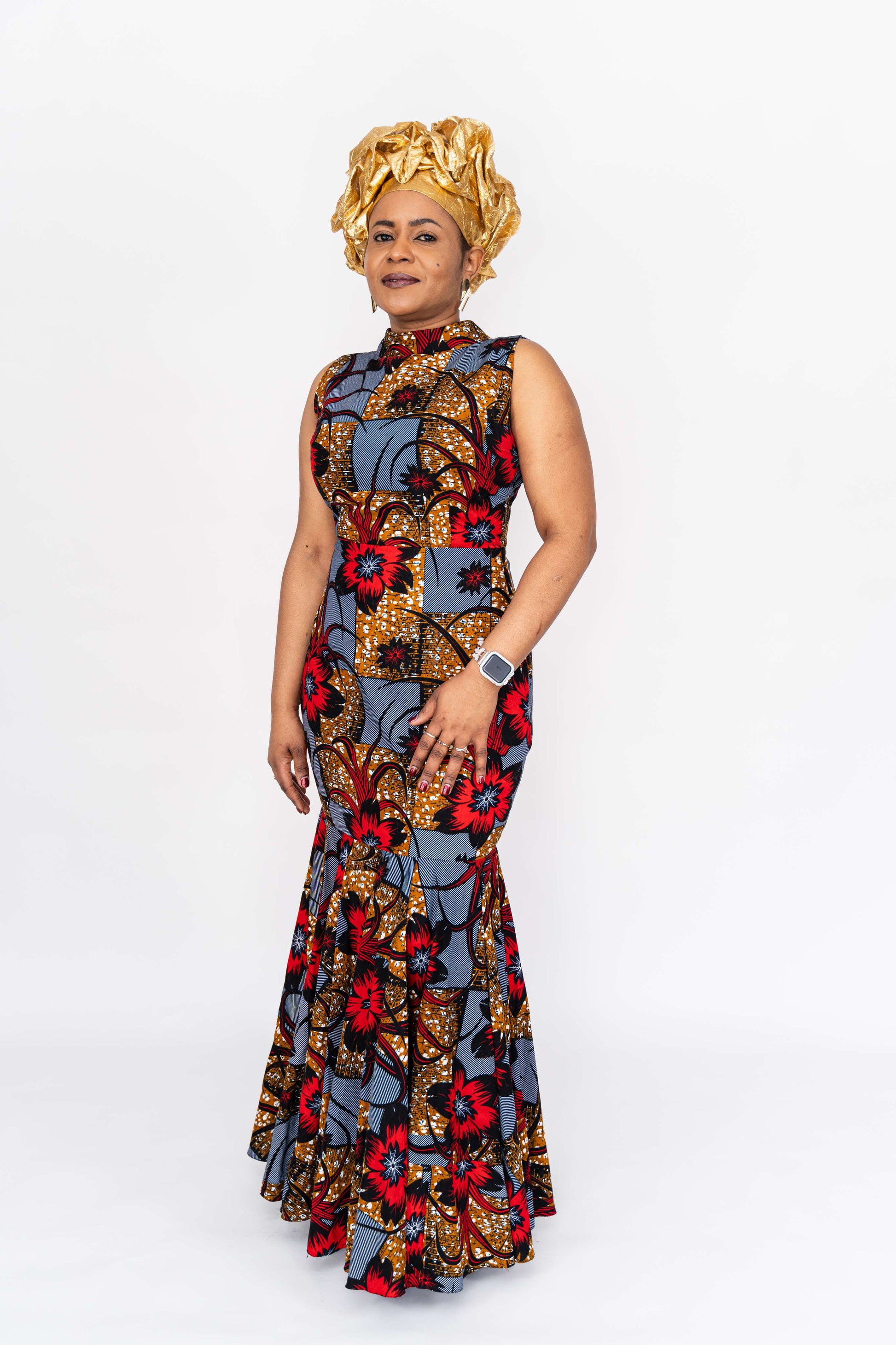 colorful patterned dress