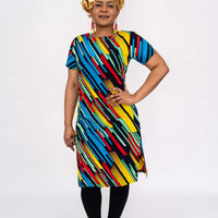 colorful striped dress