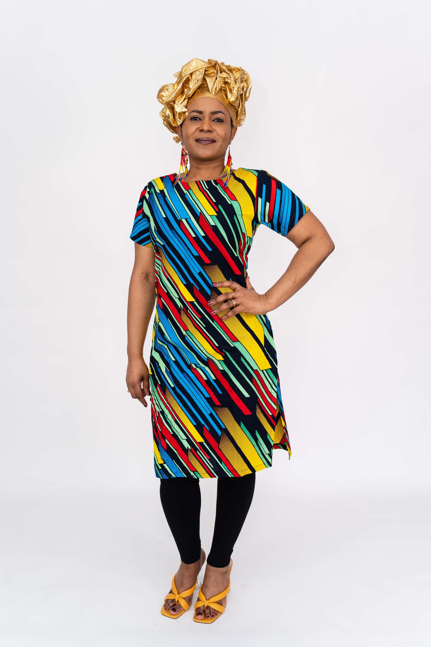 colorful striped dress