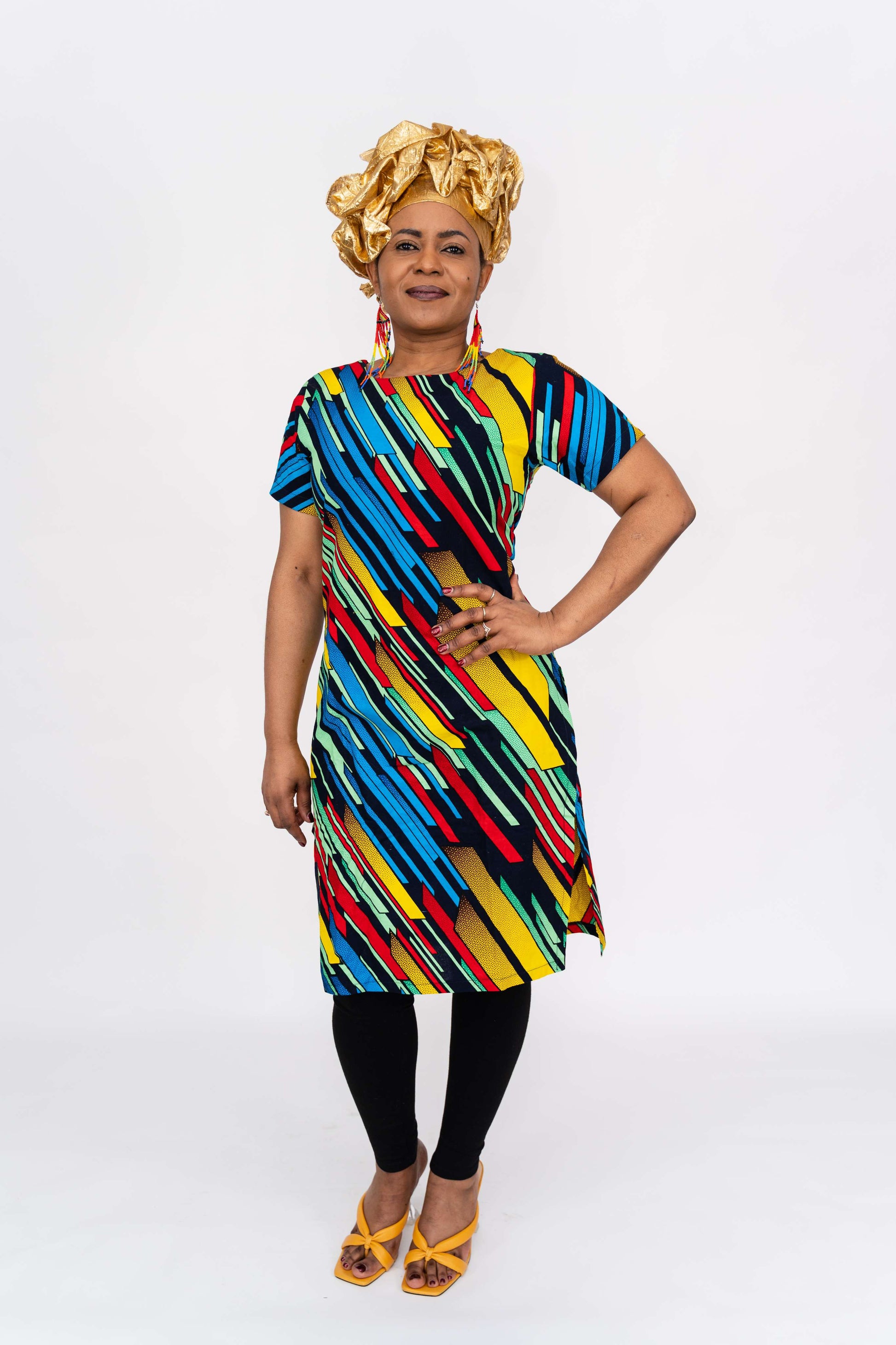 colorful striped dress