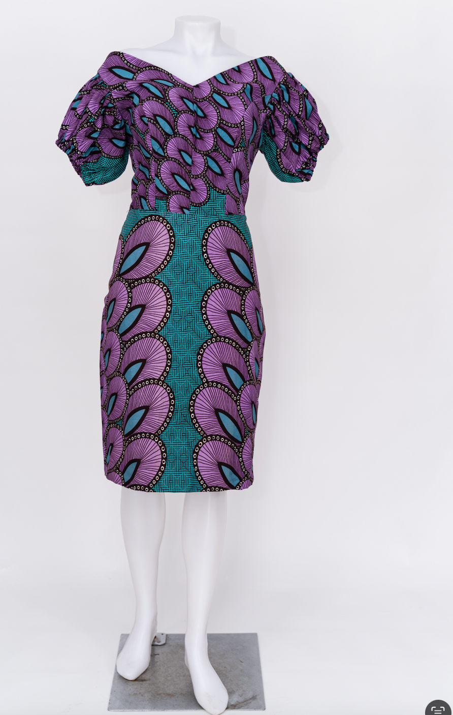 African print midi dress

